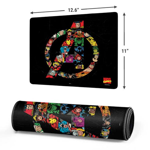 Marvel Classic Comics Avengers Logo Gaming Mouse Pad